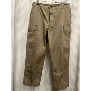 Mens Proper Denim Jeans Khaki W35-39 Straight Leg Regular Fit Cargo Pants O8